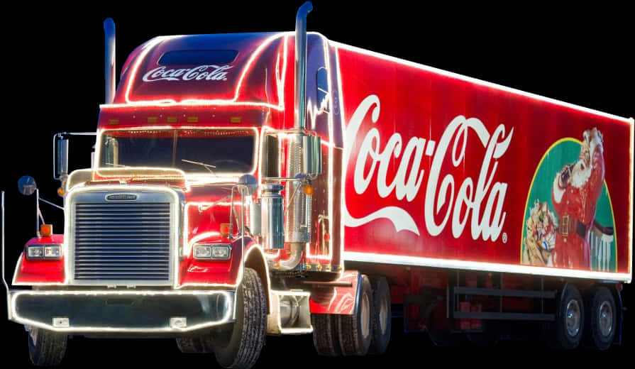 Coca Cola Holiday Truck PNG Image