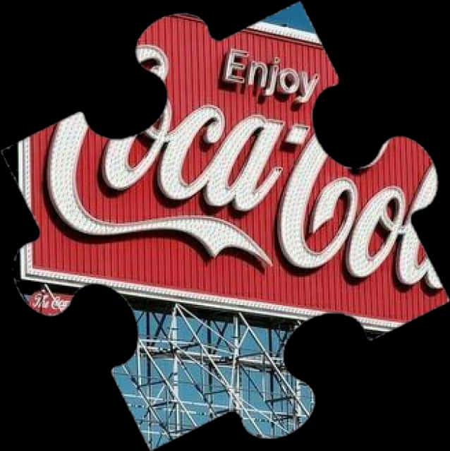 Coca Cola Sign Puzzle Overlay PNG Image