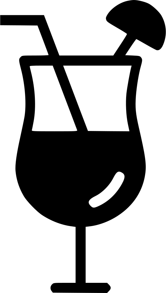 Cocktail Glass Silhouette PNG Image