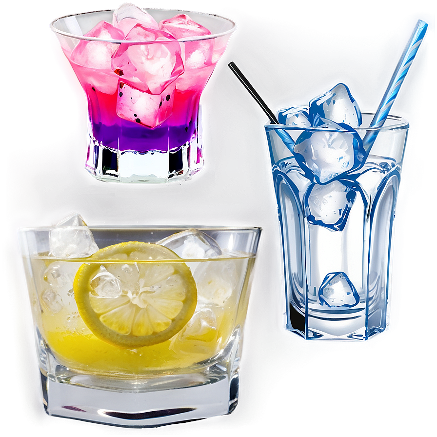 Cocktail Ice Variations Png 22 PNG Image