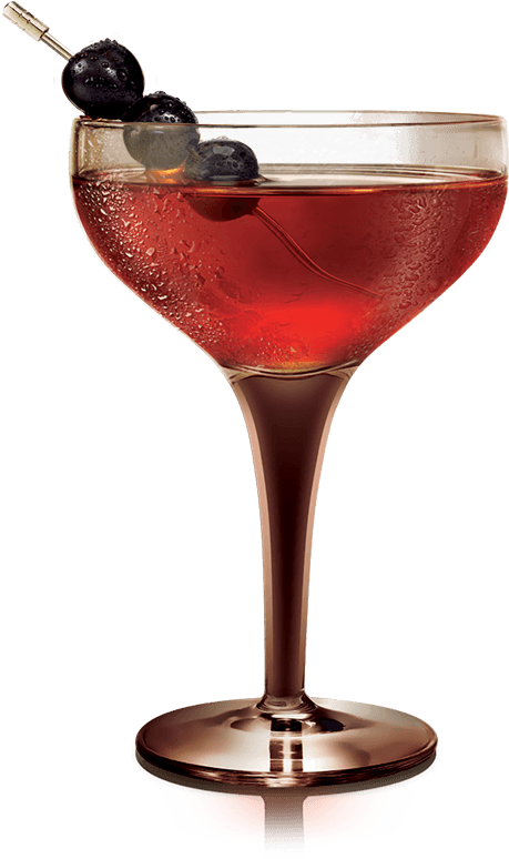 Cocktailwith Berriesin Elegant Glass PNG Image