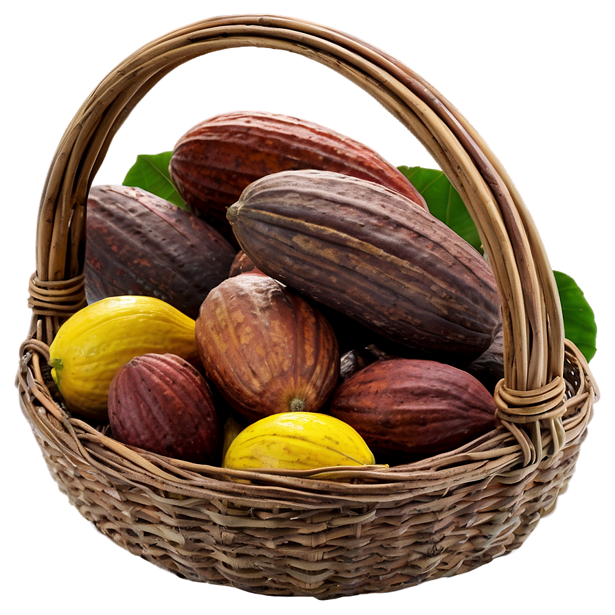 Cocoa Harvest Basket Png 06292024 PNG Image