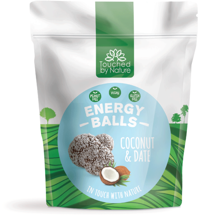 Coconut Date Energy Balls Packaging PNG Image