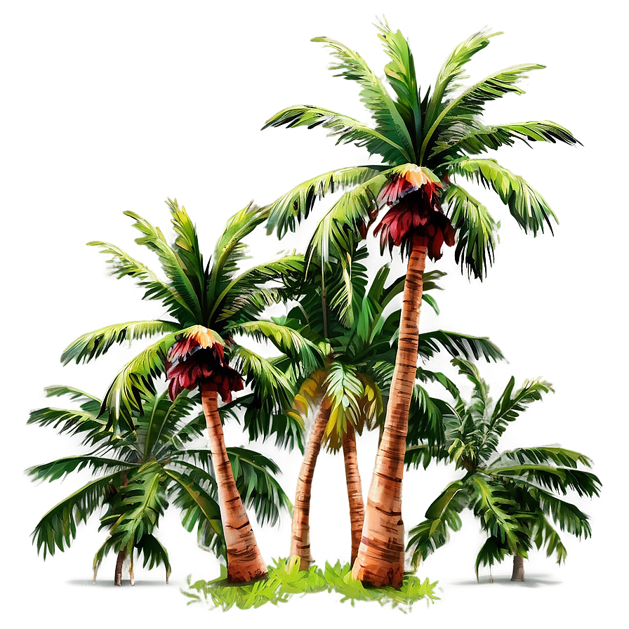 Coconut Palm Trees Png Kqq PNG Image