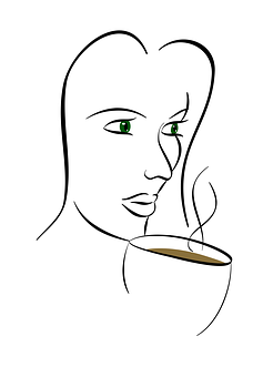 Coffee Aroma Portrait PNG Image