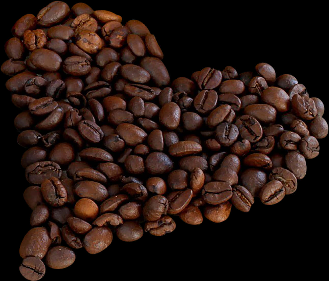 Coffee Beans Heart Shape PNG Image