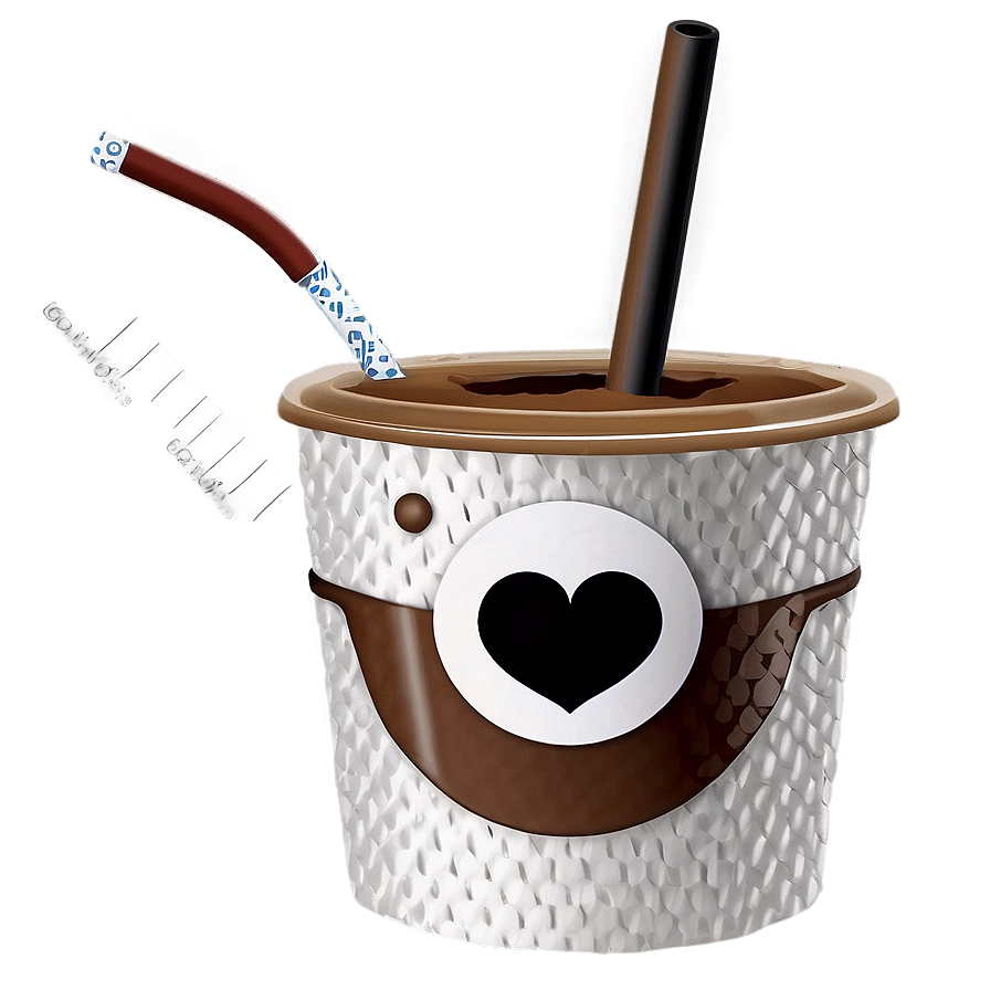 Coffee Cup With Straw Png Vyl72 PNG Image