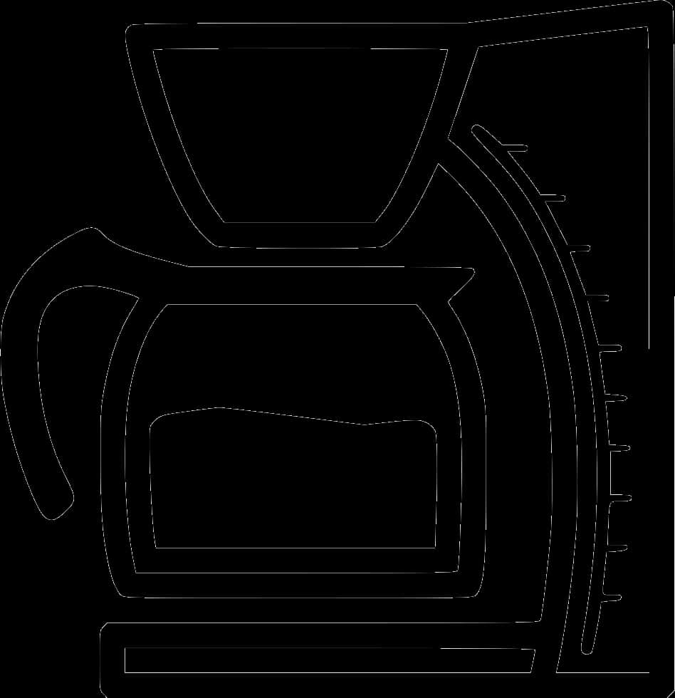 Coffee Maker Outline PNG Image