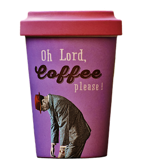 Coffee Please Humorous Cup PNG Image