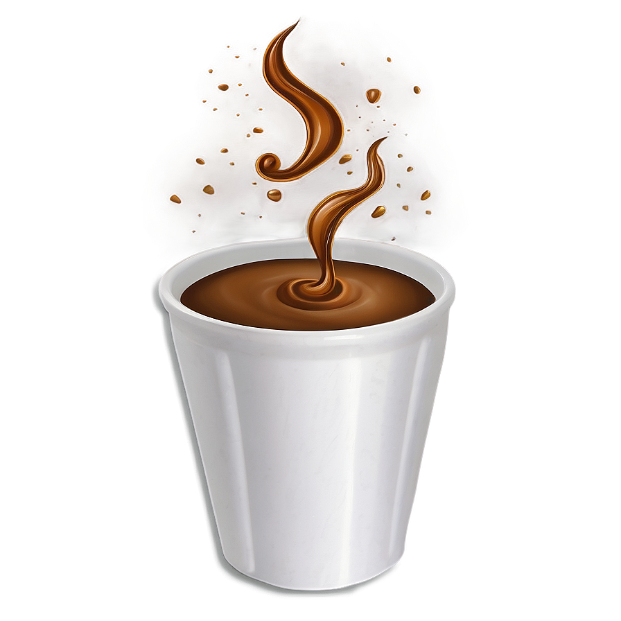 Coffee Splash Art Png Dvg PNG Image