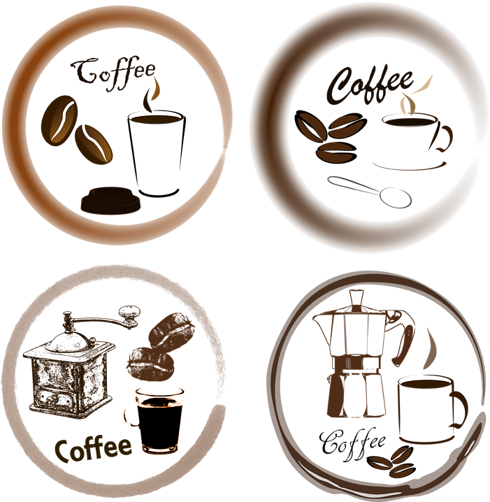 Coffee Stain Art Collection PNG Image