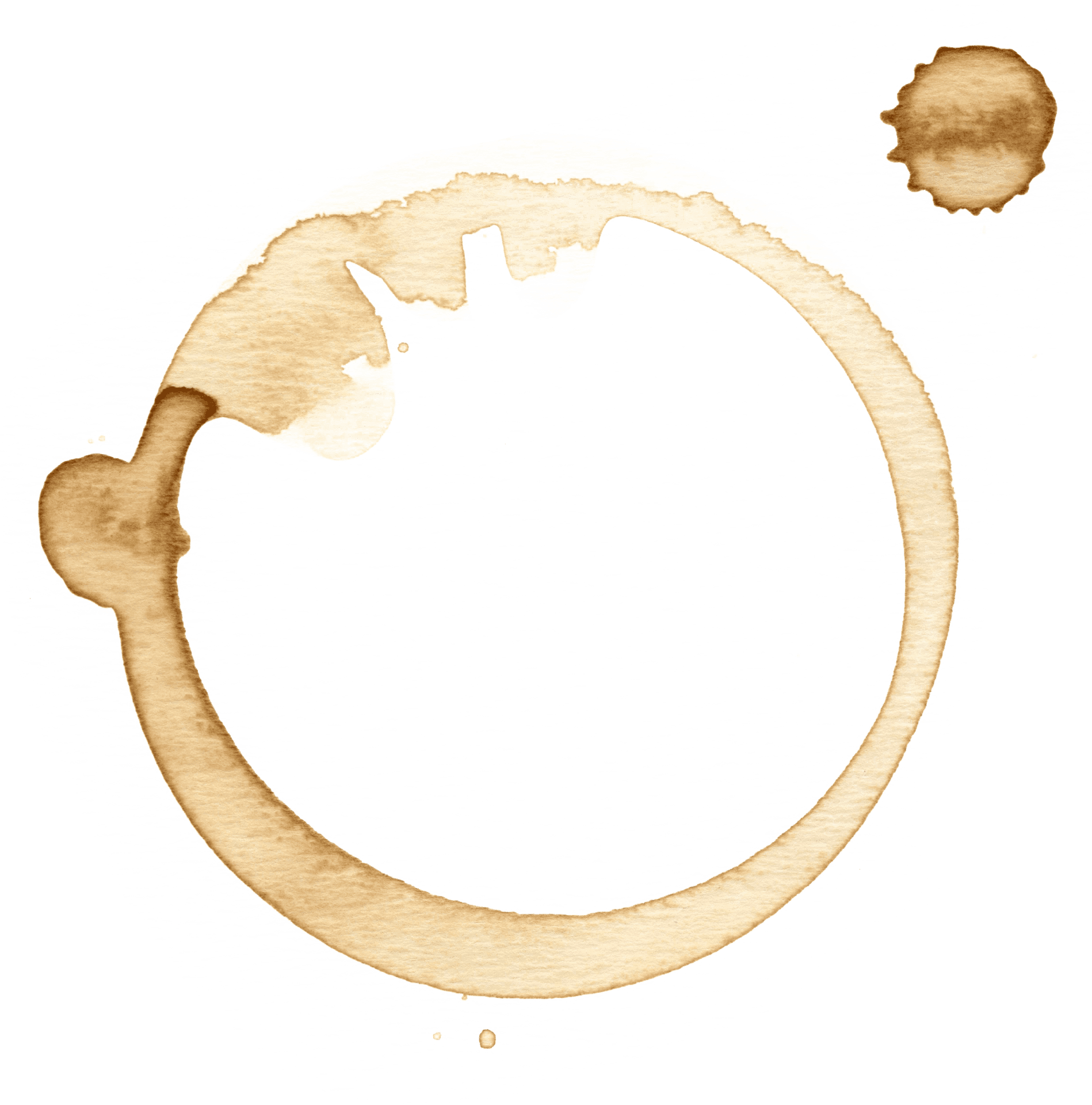 Coffee Stain Circle Abstract PNG Image