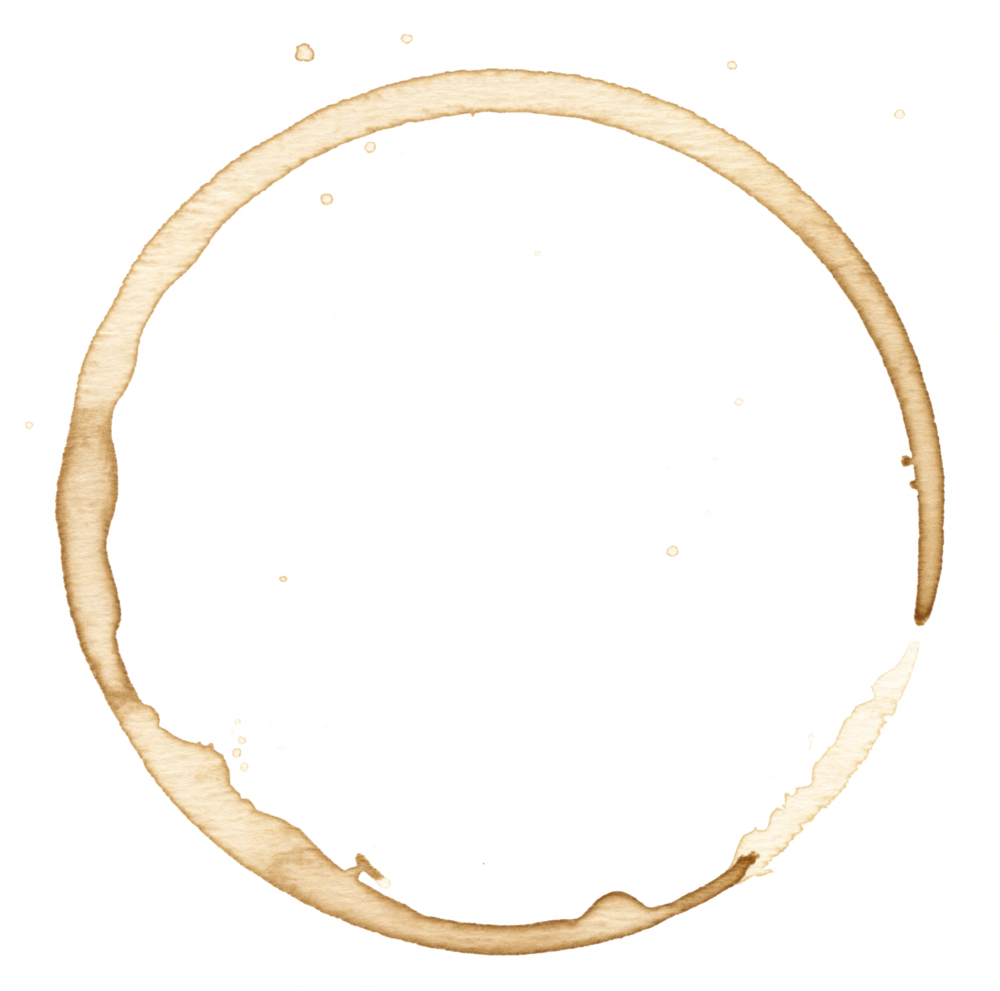 Coffee Stain Circle Texture PNG Image