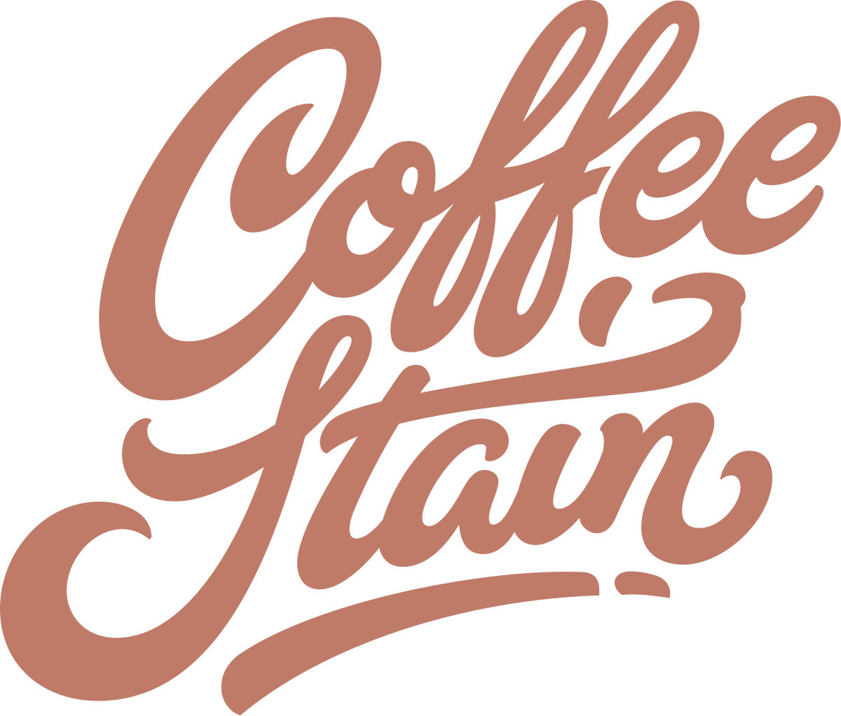 Coffee Stain Logo Design PNG Image