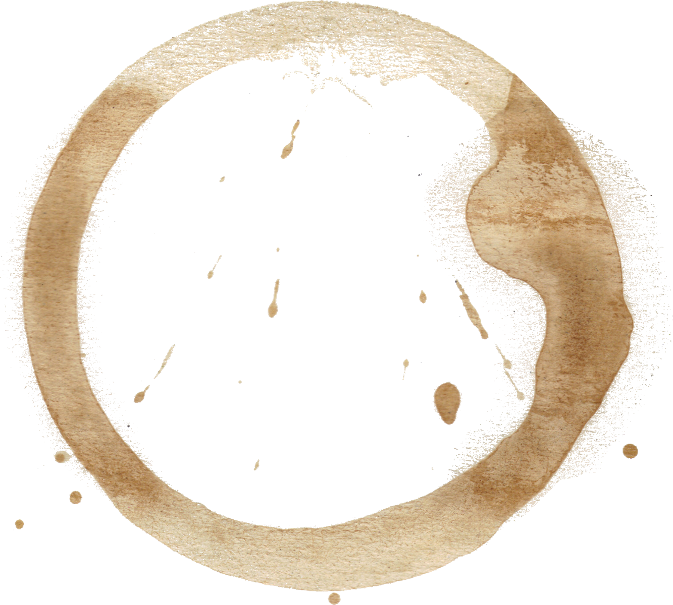 Coffee Stain Ring Texture PNG Image