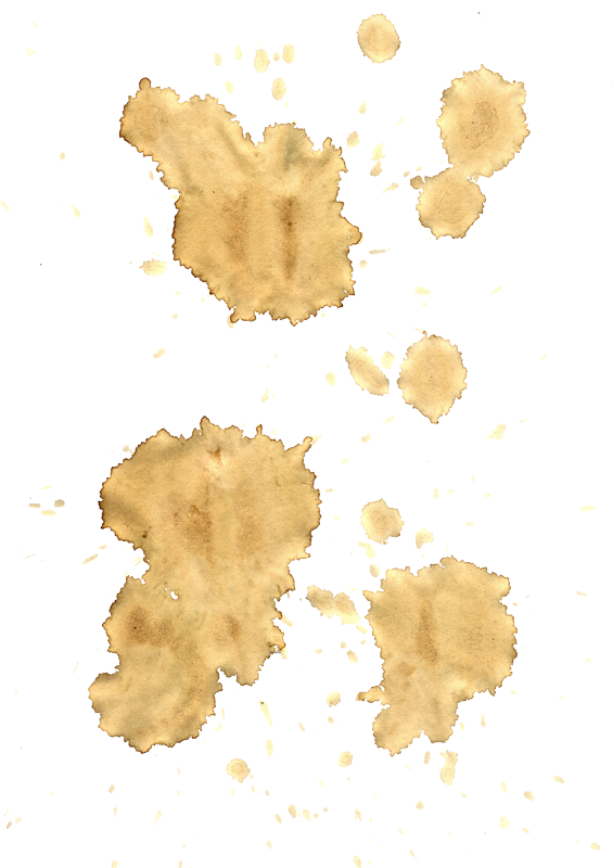 Coffee Stain Splatterson Dark Background PNG Image