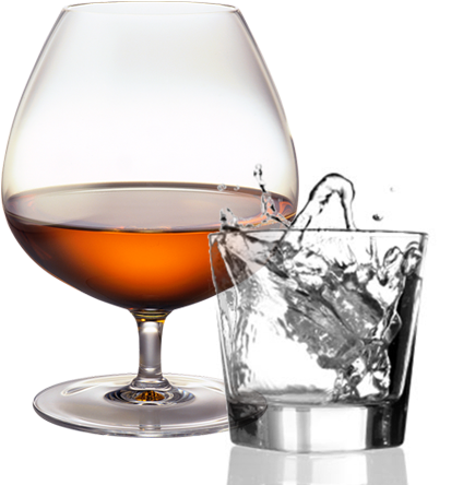 Cognacand Vodka Glasses PNG Image