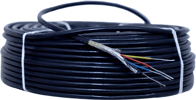 Coiled Electrical Cable Bundle PNG Image