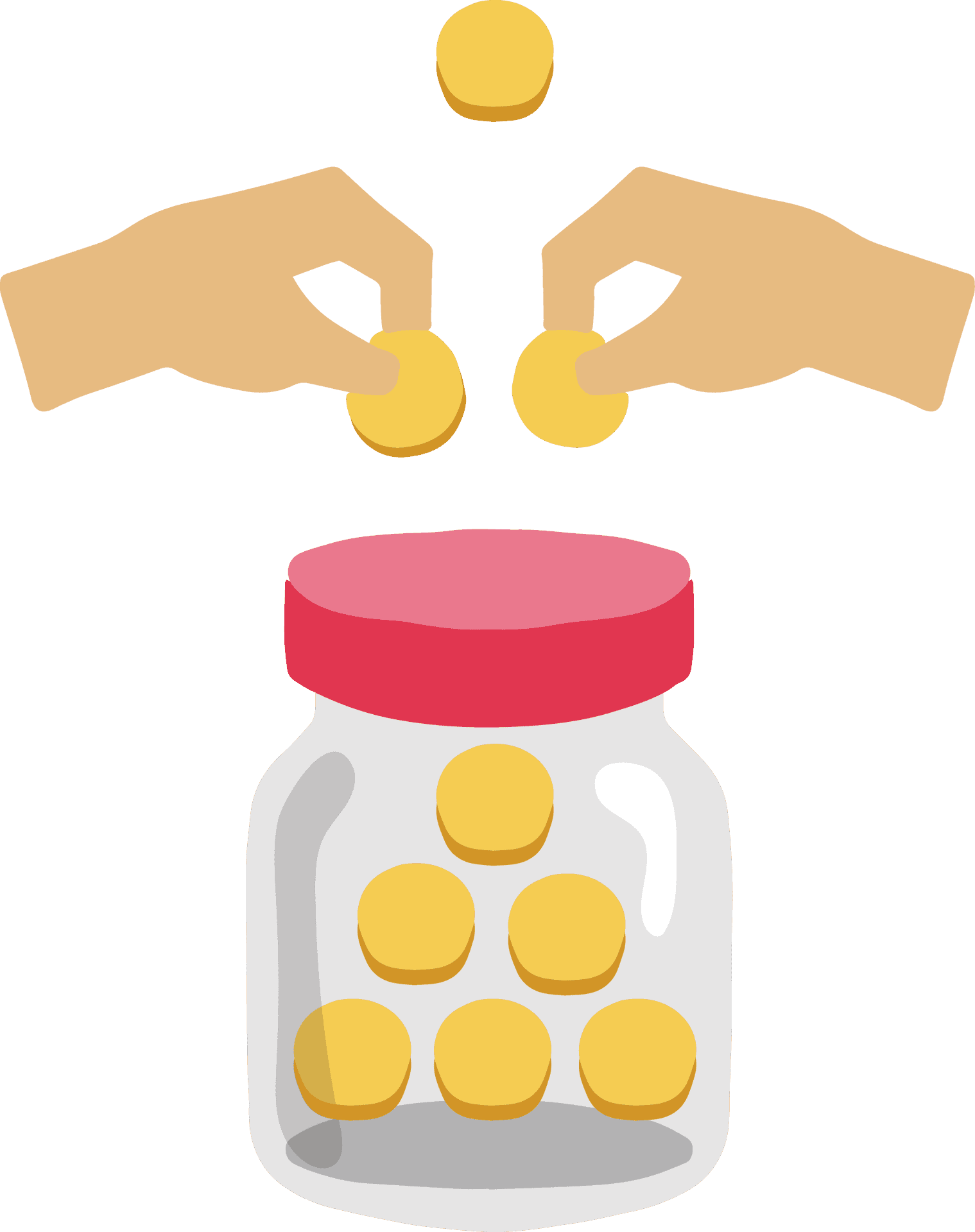 Coin Donation Jar PNG Image