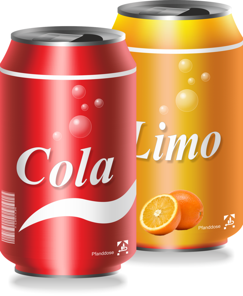 Colaand Limo Flavored Soda Cans PNG Image