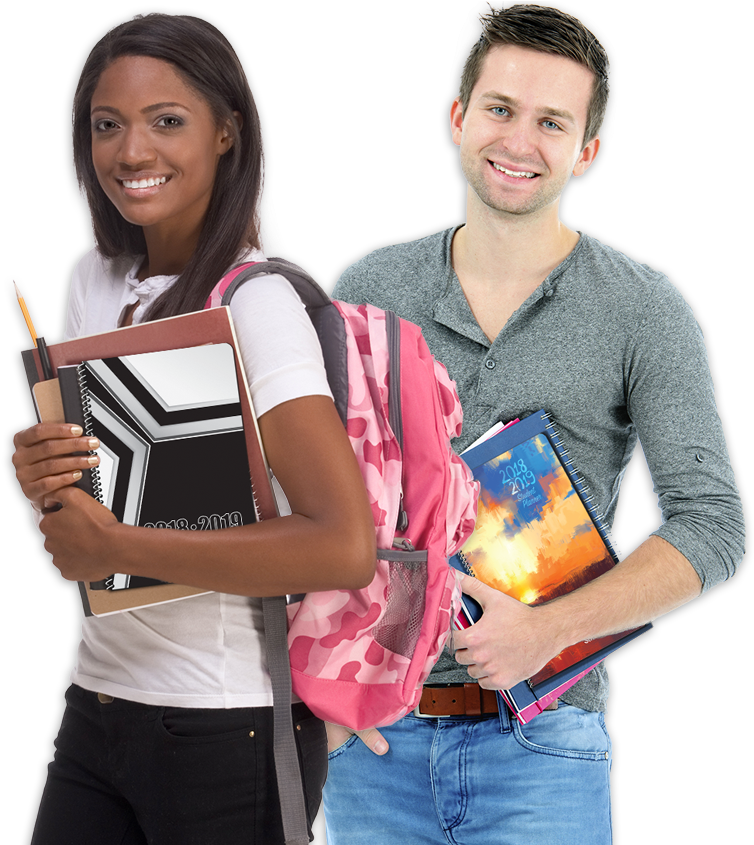 College Students Readyfor Class.png PNG Image