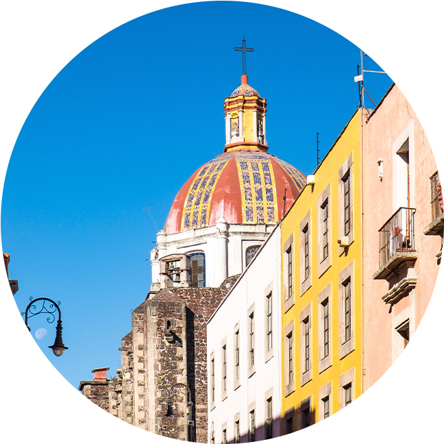 Colonial Church Dome Mexico City PNG Image