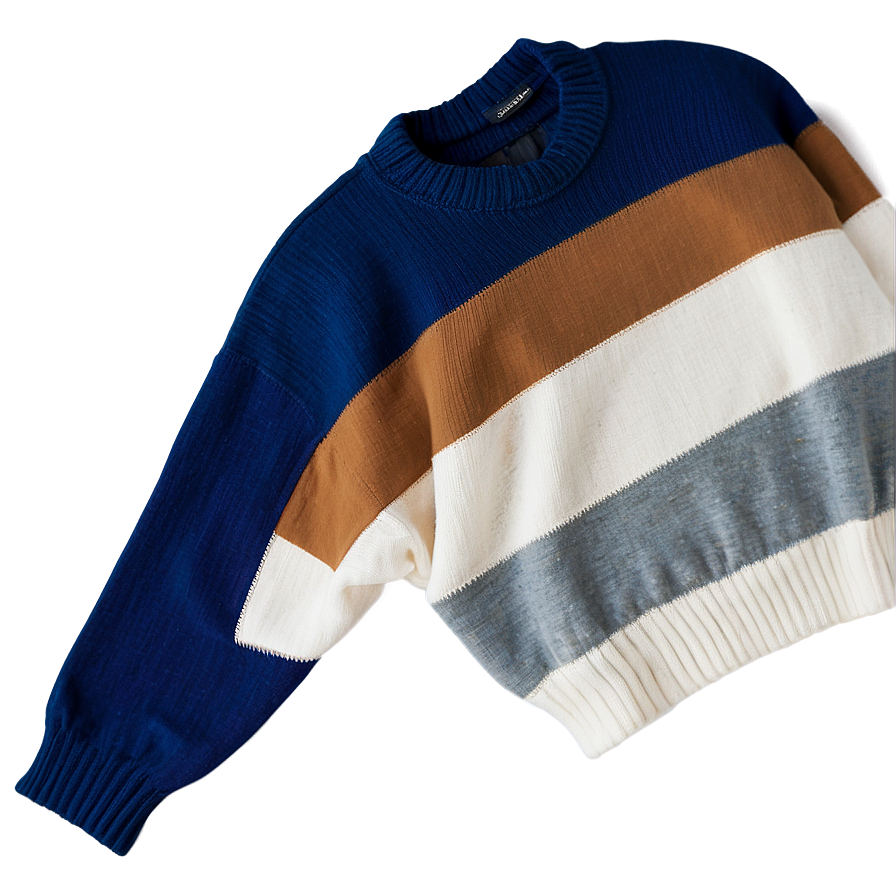 Color Block Crewneck Sweater Png Lrn PNG Image