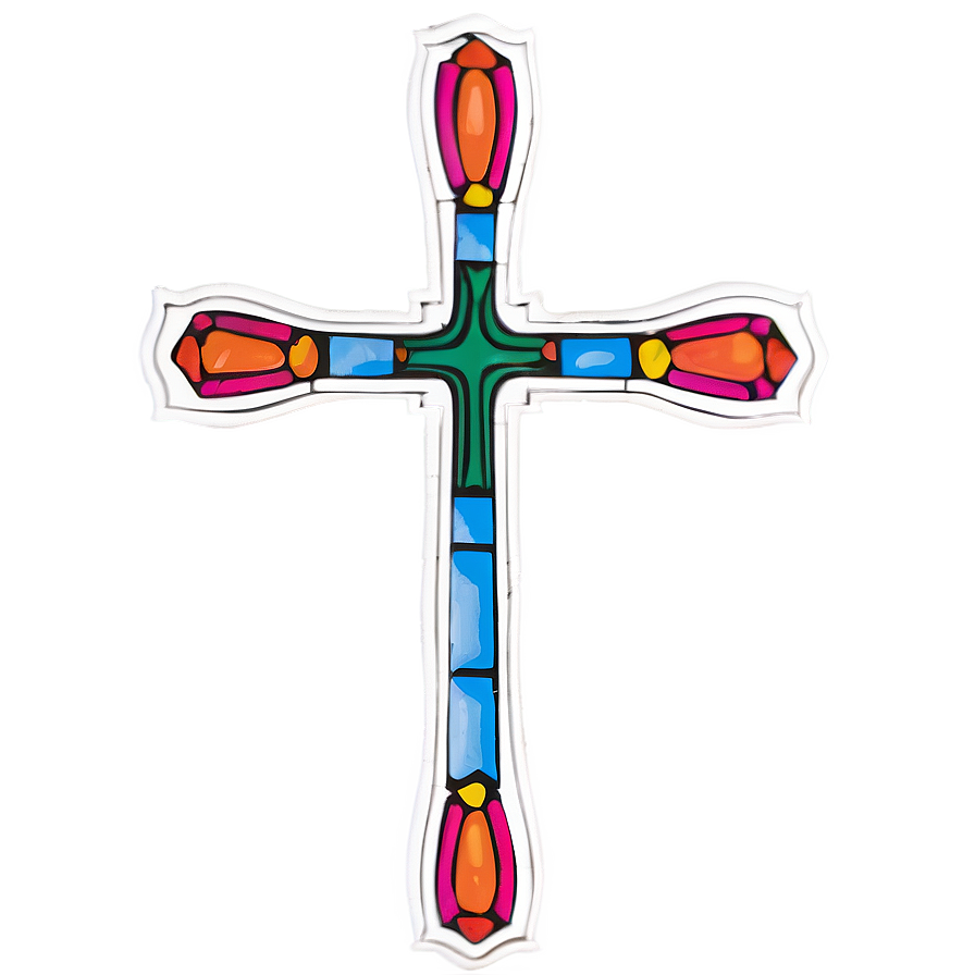 Colored Catholic Cross Aspect Png Lpp59 PNG Image