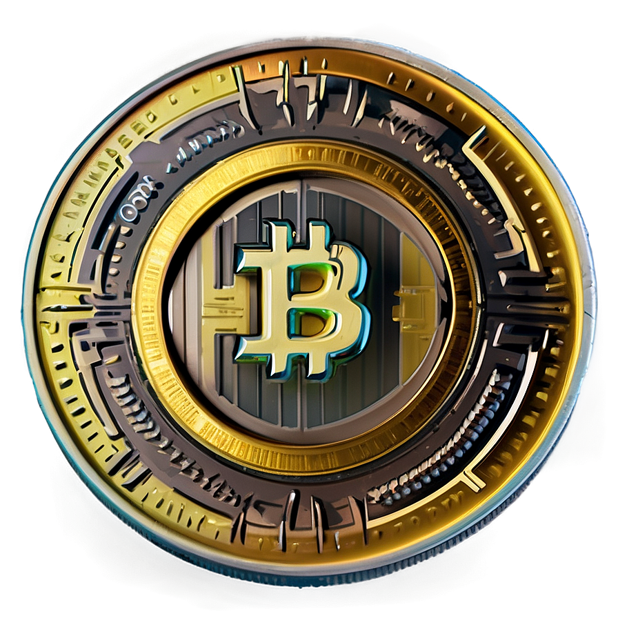 Colored Edge Crypto Coin Png 06282024 PNG Image