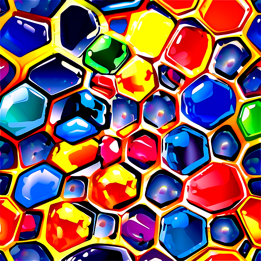 Colored Honeycomb Png Rjj59 PNG Image