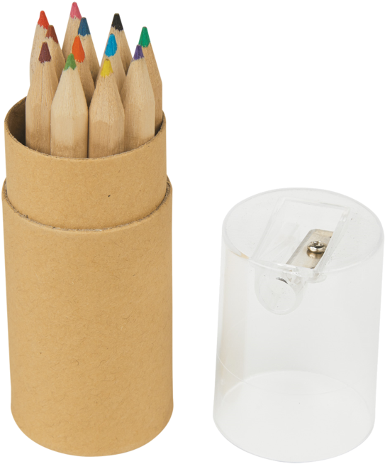 Colored Pencilsand Sharpener PNG Image