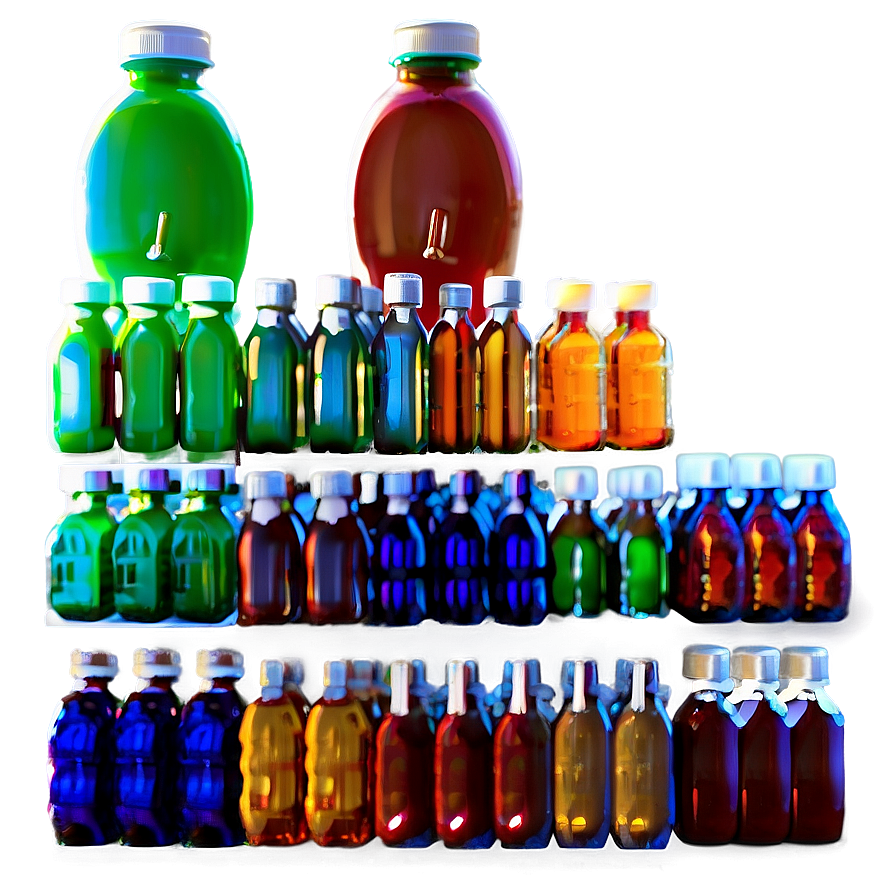 Colored Plastic Bottle Collection Png Tyj93 PNG Image