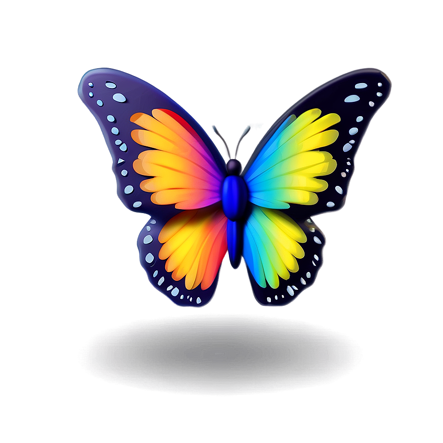 Colorful 3d Butterfly Artwork Png Pcg83 PNG Image