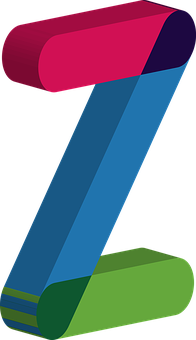 Colorful Abstract Alphabet Letter Z PNG Image