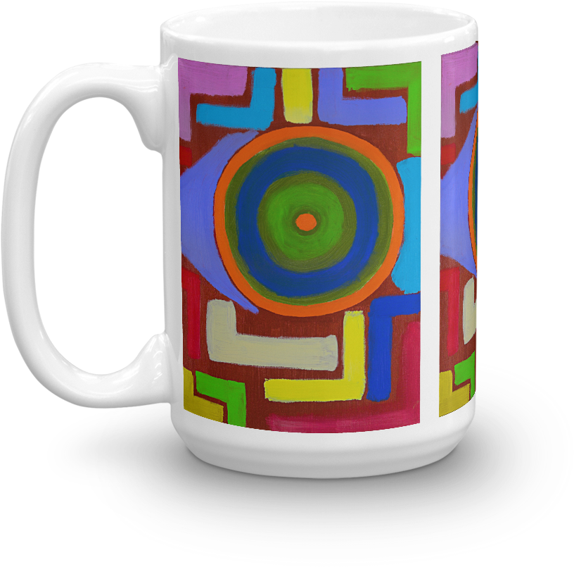 Colorful Abstract Art Mug PNG Image