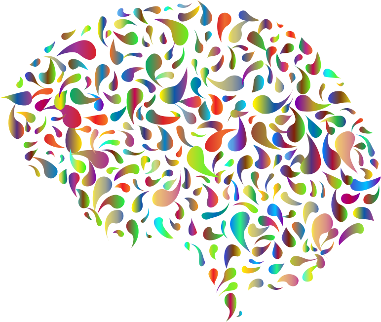 Colorful Abstract Brain Design PNG Image