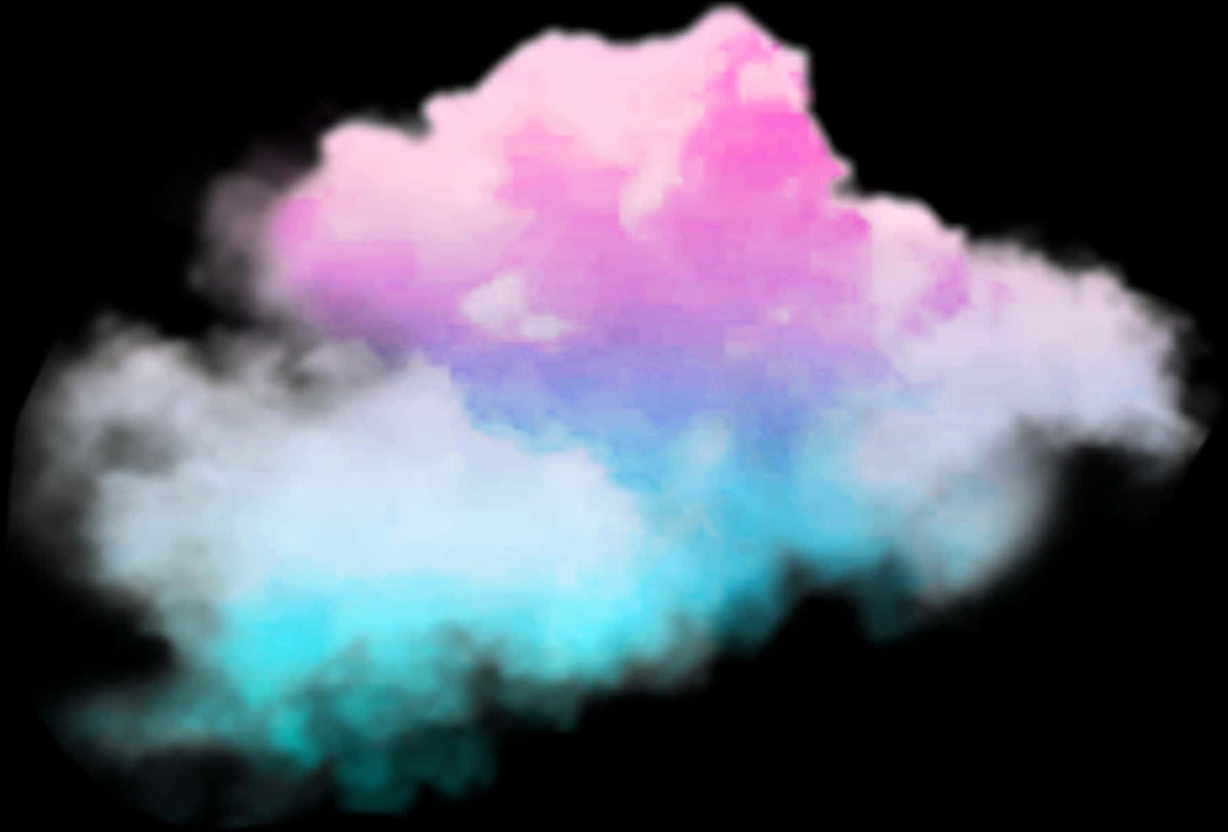 Colorful Abstract Cloud Painting PNG Image