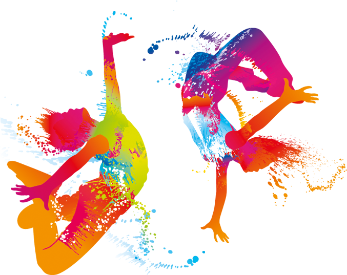 Colorful_ Abstract_ Dance_ Silhouettes PNG Image