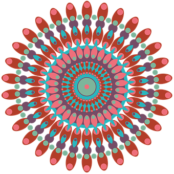 Colorful Abstract Mandala Art PNG Image