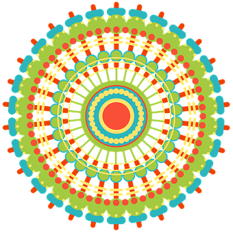 Colorful Abstract Mandala Art PNG Image