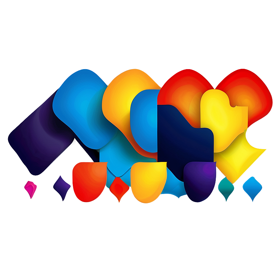 Colorful Abstract Shapes Design Png Qgn PNG Image