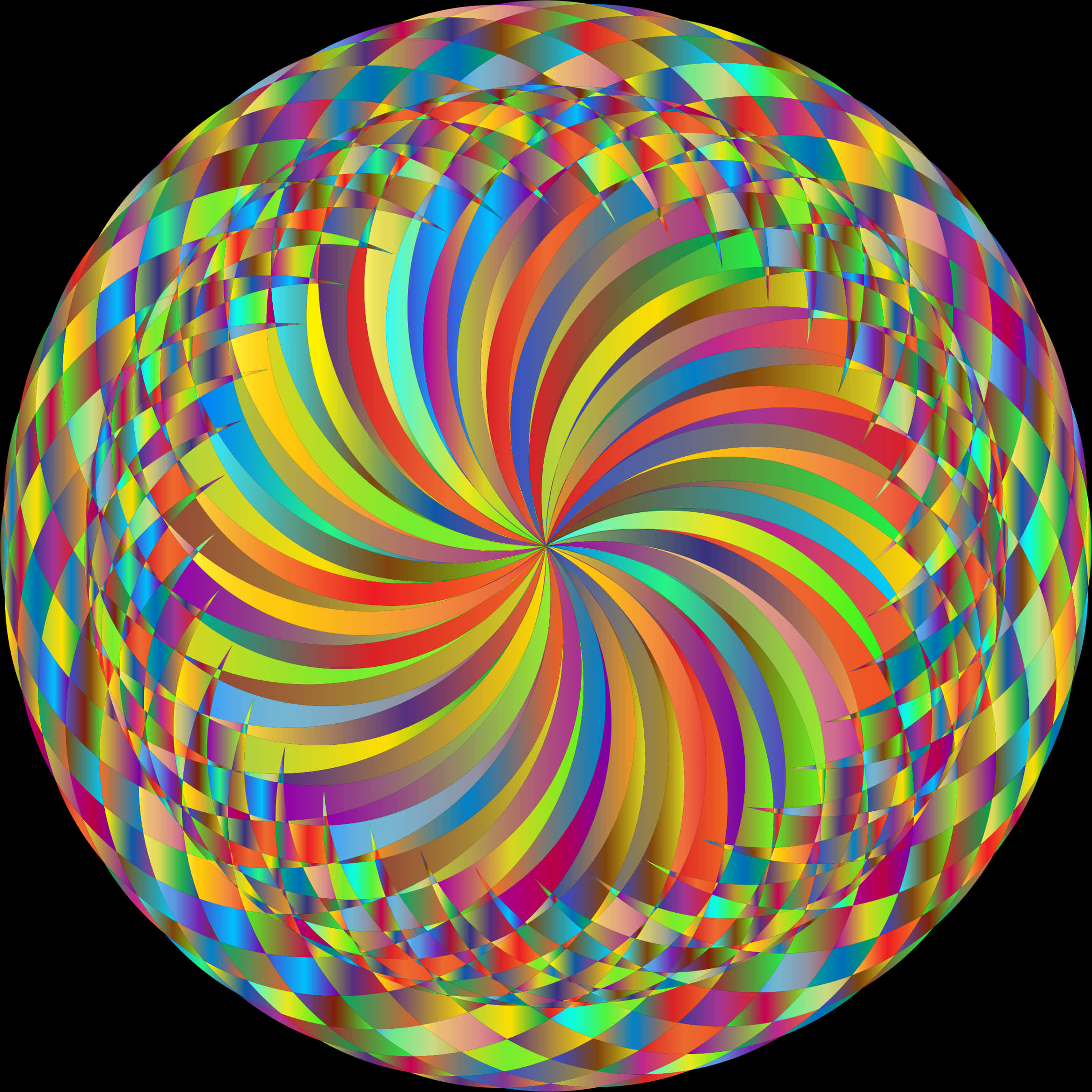 Colorful Abstract Sphere Pattern PNG Image