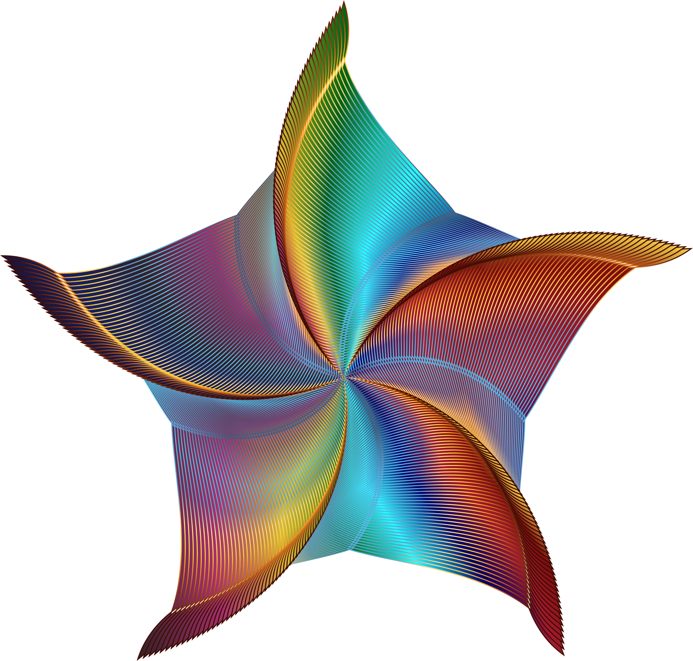 Colorful Abstract Starfish Clipart PNG Image