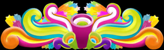 Colorful Abstract Swirls PNG Image