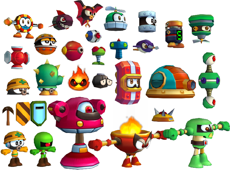 Colorful Animated Game Enemies PNG Image