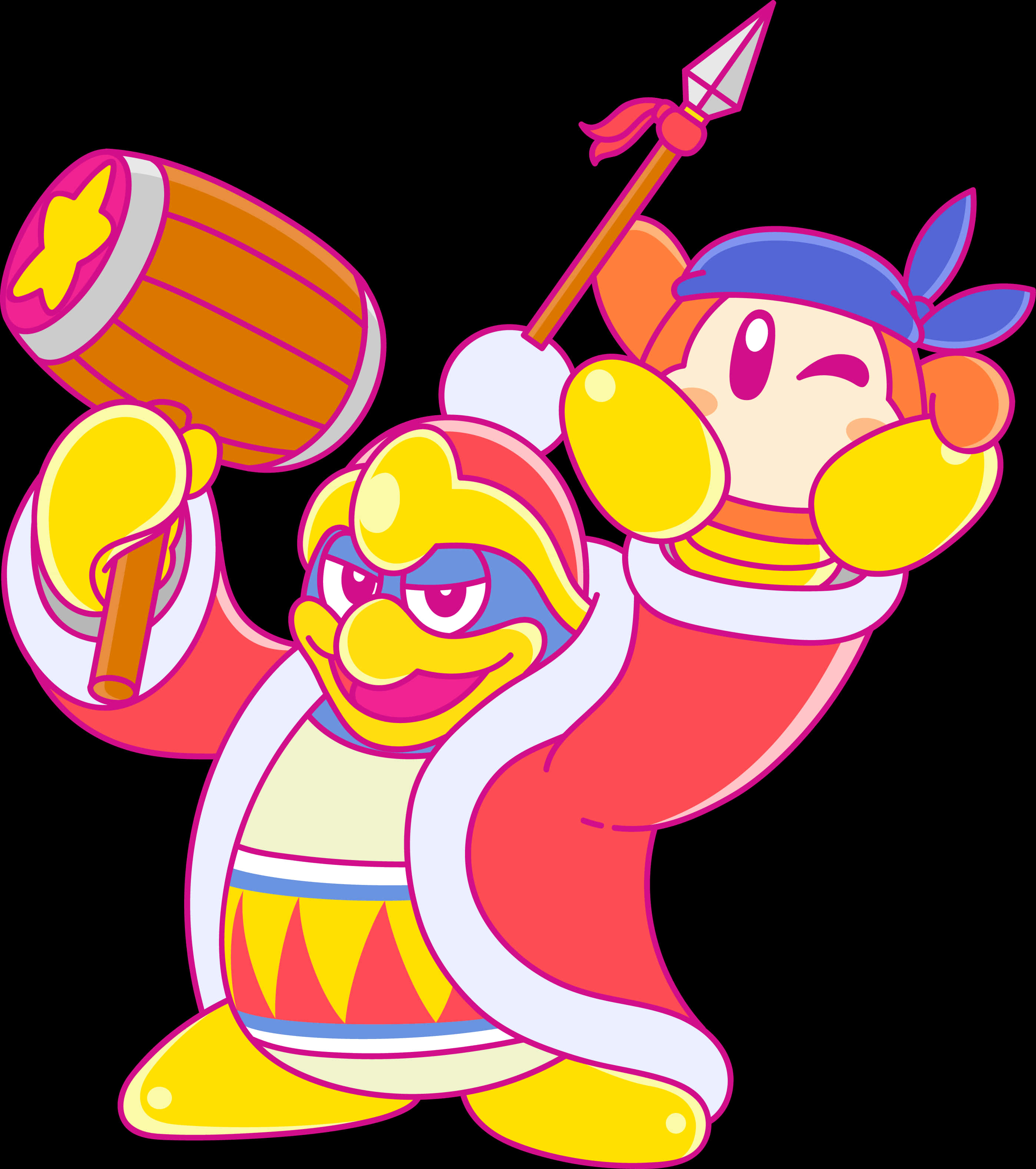 Colorful_ Animated_ King_and_ Knight PNG Image