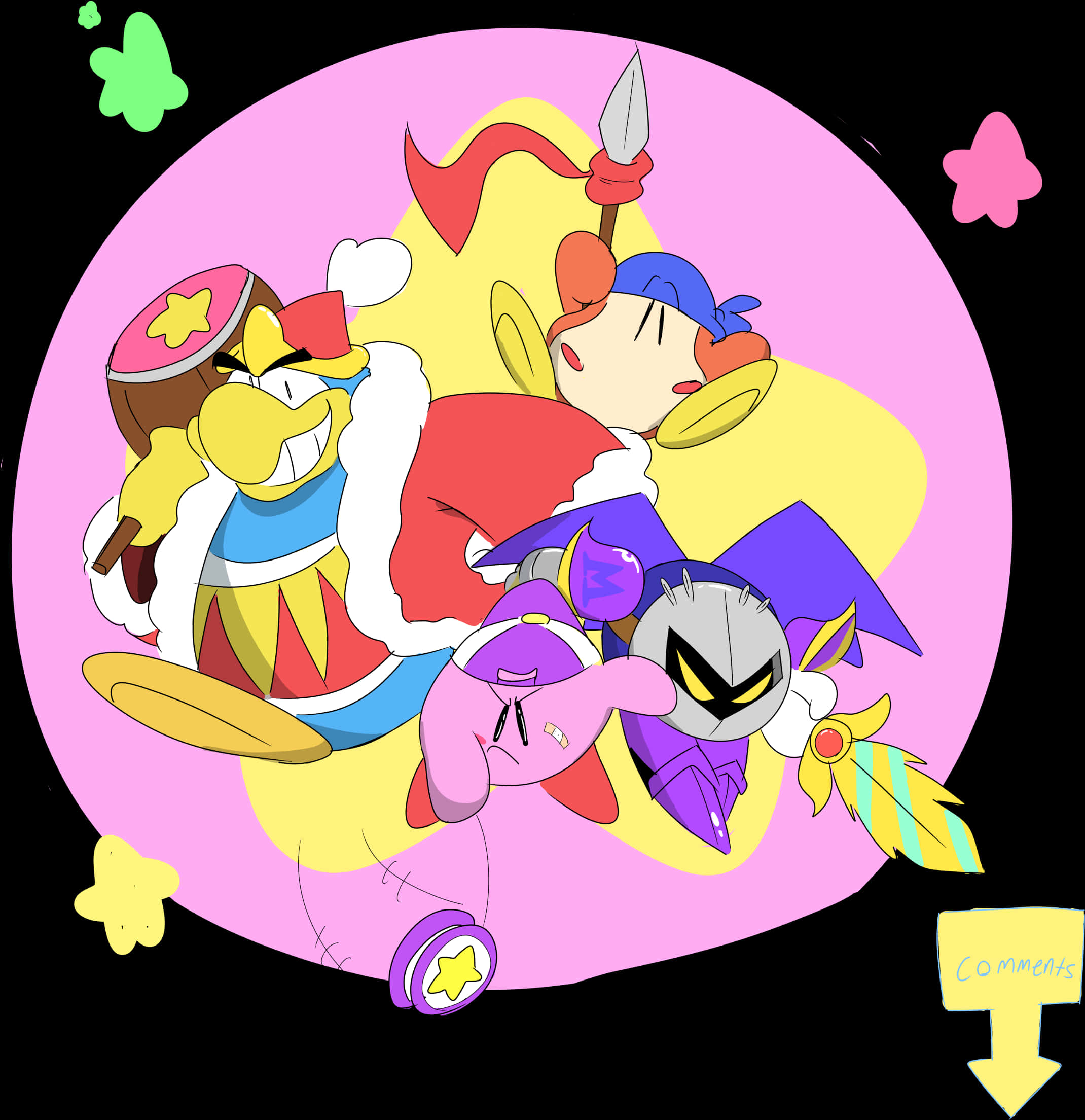 Colorful_ Animated_ King_ Characters PNG Image