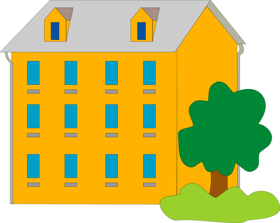 Colorful Apartment Building Illustration PNG Image