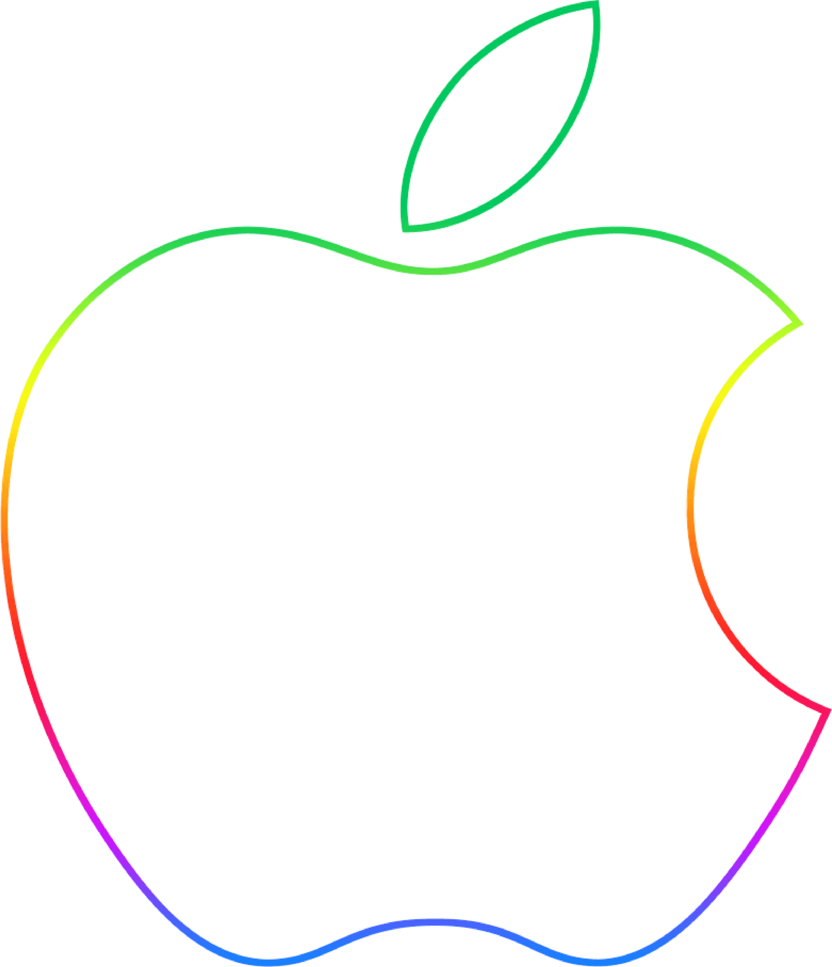 Colorful Apple Logo PNG Image