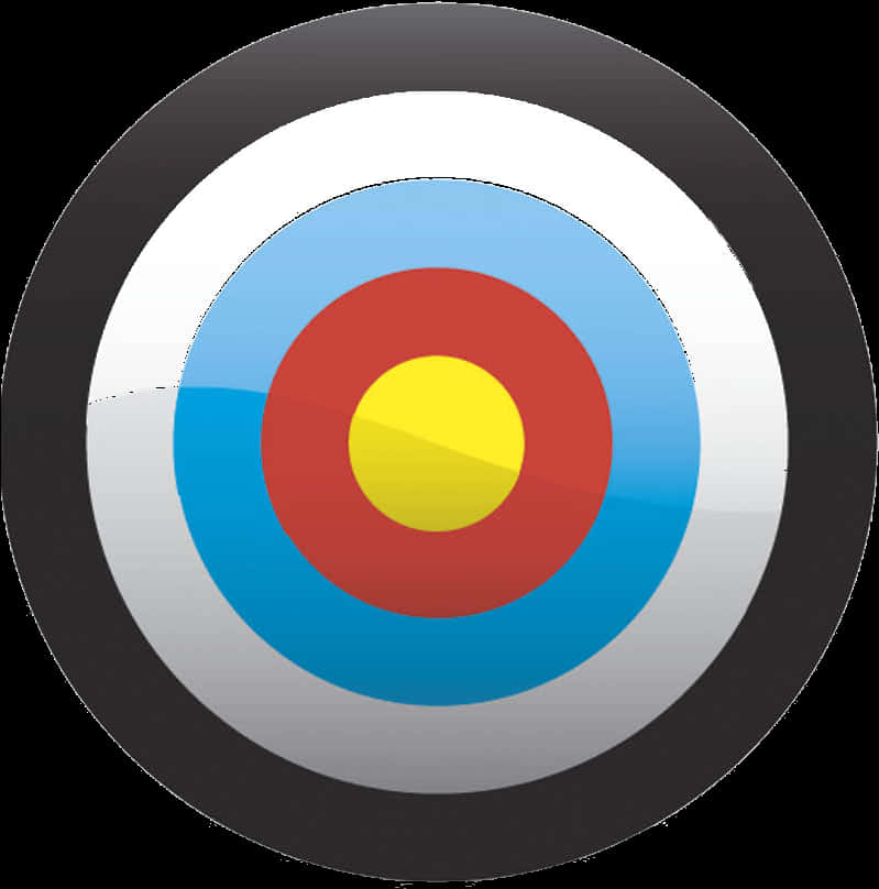 Colorful Archery Target Closeup PNG Image